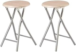 YCSD Práctico Taburete Plegable con Decoración De Madera Silla Plegable Portátil Simple para Conferencia En El Hogar (Size : Pack-2)