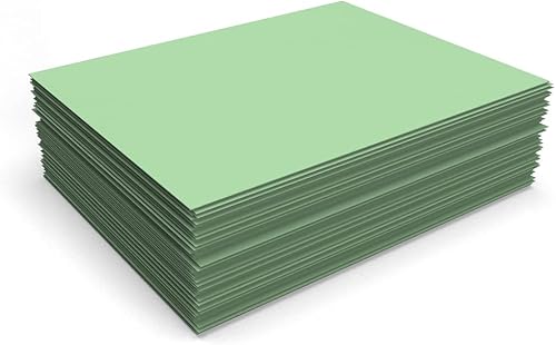 Miniatura 4 de LUXPaper Cartulina de 8.5 x 11 pulgadas, tamaño carta, verde pastel, cubierta de 65 libras, 50 unidades