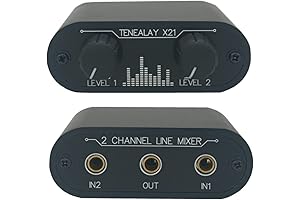 2 Way Audio Mixer 3.5mm Un-powered Mixer