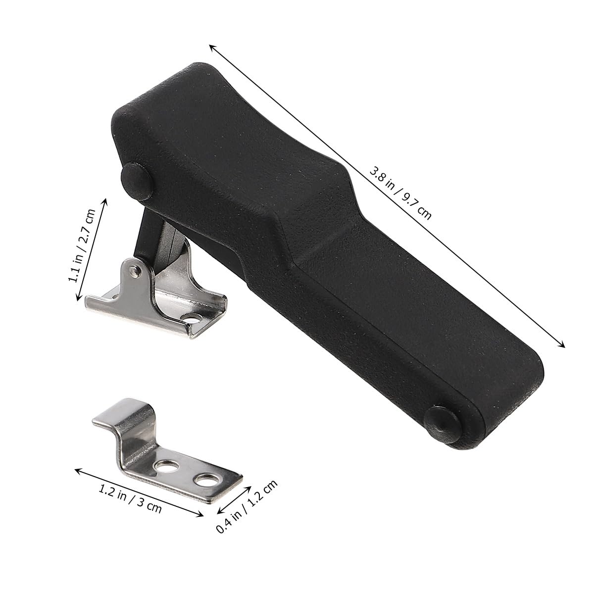 VILLCASE 2pcs Rubber Buckle Cabinet Storage Shelf Door Handle Cooler Clamp Hasp Over-Center Boat Kitchen Cabinet Rotomolded Cooler Rotational Molding to Rotate Door Lock Stainless Steel