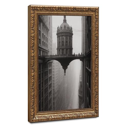 Style rétro noir Skybridge Tower une toile pour transformer vos murs vides