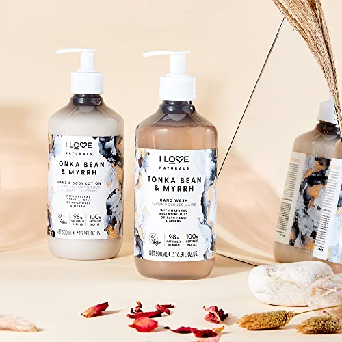 I Love Naturals Tonka Bean & Myrrh Hand & Body Lotion, Essential Oils Of Patchouli & Myrrh, Crafted With Ingredients Such as Shea Butter, 500ml - Image 6