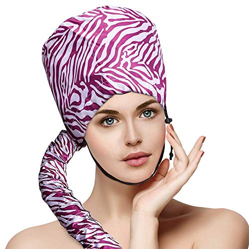 Bonnet Hood Hair Dryer Attachment, Soft Adjustable Large Hooded Hair Dryer Cap for Natural Curly Textured Hair Care Deep Conditioning Hair Cap