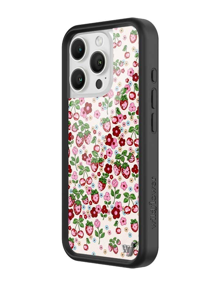 Image of Wildflower Cases - iPhone 16 Pro Compatible - Berry World | Impact-Certified 6.5 ft Drop Protection Case, Raised Protective Bumper, Cute Aesthetic Design, Women-Owned Small Business