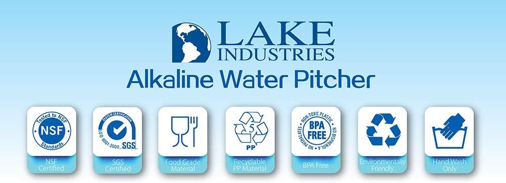 Alkaline Water Pitcher Cartridge Replacement | 150 liters/40 gallon capacity | Pure Clean Hydration | 2-pack