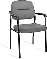 Vista 26 de CLATINA Silla de recepción de invitados, sillas de sala de conferencias, sillas de sala de espera con brazos acolchados, silla de escritorio sin