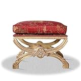 Largeur : 60 cm Casa padrino baroque Tabouret Rouge du or de l\'Antiquité – Tabouret de style ancien avec oreiller