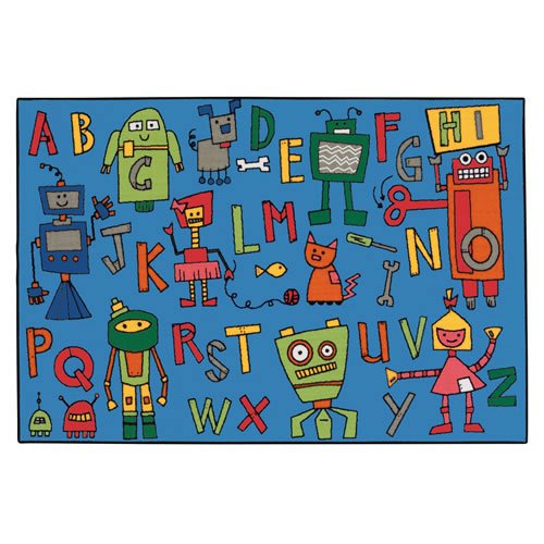 Carpets for Kids KID$Value 36.79 Reading Robots Playroom Rug 3ft x 4ft 6in Rectangle Blue-picture-28