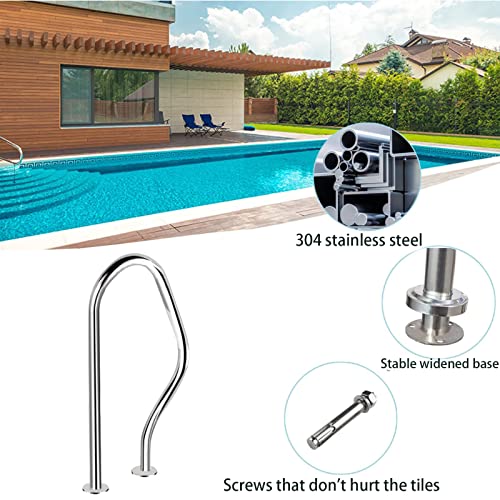 Barandal para escalera de piscina en acero inoxidable miniatura 3