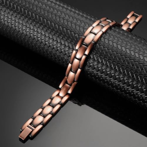 Image of Copper Magnetic Bracelet for Men - Stylish & Adjustable Pure Copper Therapy Bracelet with Sizing Tool