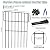 ULIOK Animal Barrier Fence, 25 Panels No Dig Fence, 17in(H) x 27ft(L) Dog Fencing Rabbit Fences, 1.52in Spike Spacing Rustproof Metal Fences Border for Outdoor Yard with Cable Ties and Cutting Plier