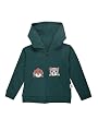 The Mom Store Unisex Fleece Hooded Neck Hoodie (ZPJK-NTPP-2-3_Naughty Puppies_Dark Green_2 Years-3 Years)