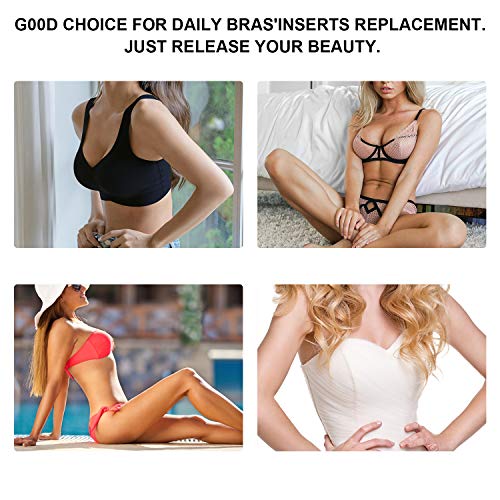 Topbine Bra Pads Inserts Women's Sports Cups Bra Replacement Insert For Bikini Swimsuit (-7 C/D 3 Color) #TOP5
