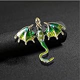 Zoom IMG-2 enamel dragon brooch vintage punk Zoom IMG-2 enamel dragon brooch vintage punk
