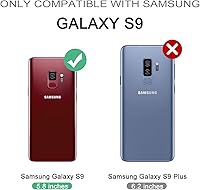 Vista 2 de Dexnor Funda para Samsung Galaxy S9, [Protector de pantalla y soporte integrados] Protección de grado militar resistente a prueba de golpes
