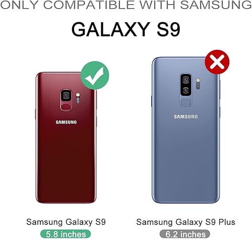 Miniatura 2 de Dexnor Funda para Samsung Galaxy S9, Protector de pantalla y soporte integrados Protección de grado militar resistente a prueba de golpes para