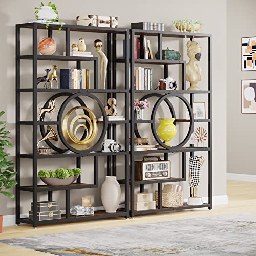 Tribesigns-724-Inch-Bookshelf-Geometric-Bookcase-8-Tier-Industrial-Book-Shelf-with-11-Open-Shelving-Units-Etagere-Bookshelves-Display-Stand-Storage-Shelves-for-Home-Office-Living-Room Tribesigns 724 Inch Bookshelf Geometric Bookcase 8 Tier Industrial Book Shelf with 11 Open Shelving Units Etagere Bookshelves Display Stand Storage Shelves for Home Office Living Room