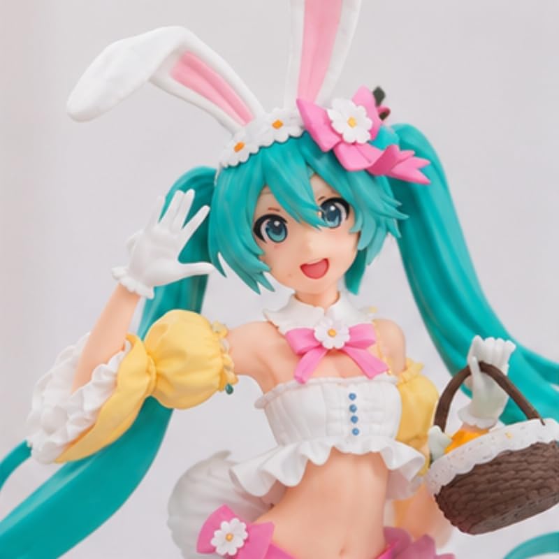 Image of Premium Action Figures Collectible for Office Desk, Study Table, Car Dashboard, Decoration for Anime Lovers, Fans, Kids, Collectors (Miku Bunny 22cm)