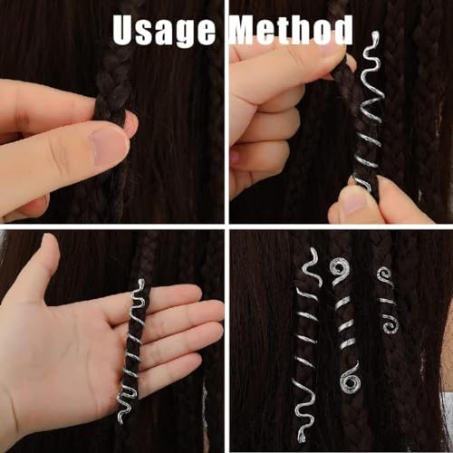 Hair Beads for Braids 18 Pieces, Dreadlocks Hair Beads, Dreadlock Accessories, Hair Coil, Braid Rings - Image 2