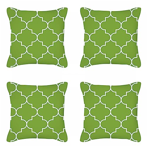 Housses de coussin lin vert double face de qualité supérieure 50x50 cm - 2