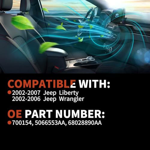 Image of AC Heater Blower Motor with Fan 700154 Fit for Jeep Liberty 2002-2007,Compatible with Jeep Wrangler 2002-2006,Replaces# 5066553AA, 68028890AA