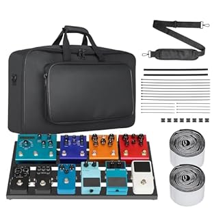[Various Sound Effect Options] This guitar pedalboard lets you neatly organize your effects pedals and pedals in one place for easy access and control. It offers a variety of effects, including distortion, overdrive, reverb, delay, chorus, and phaser...