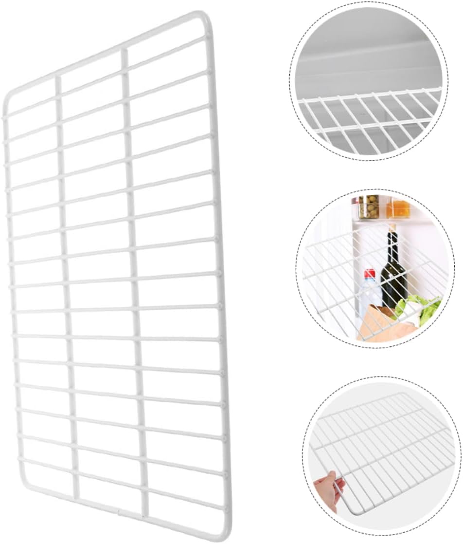 Adjustable Freezer Partition Dividers Metal Shelf Separators for Commercial Refrigerators Deep Freezers and Closet Organization Versatile Storage with Ventilated Mesh Design