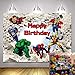 Sfondo di supereroi Ragazzi Contento Compleanno Sfondo per feste Cartone animato per bambini Tema del supereroe Compleanno Tavolo da torta per feste Decorazione Sfondo 2,1 x 1,5 m
