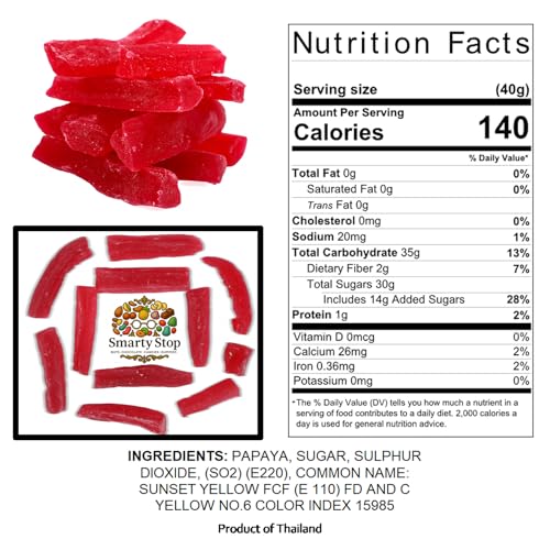 The Nutty Fruit House Dried Papaya Spears 5 Pound Bag