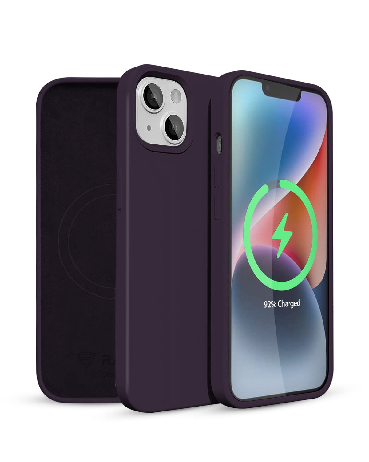 RAEGR iPhone 14 / iPhone 13 Case | Magnetic Case | Supports Mag-Safe Wireless Charging | Premium Soft Silicone MagFix Case/Cover Designed for iPhone 14 / iPhone 13 (2022) - Dark Purple RG10402 (B0B9BHXK3H) Amazon Price History, Amazon Price Tracker