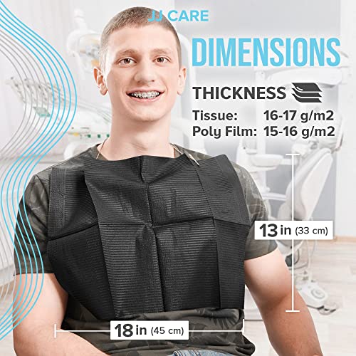 JJ-CARE-Dental-Bibs-Pack-of-500-13-x-18-Black-Dental-Bibs-Disposable-3-Ply-Waterproof-Disposable-Dental-Bibs-Dentist-Bibs-Disposable-Dental-Bibs-Sheets-Tattoo-Bibs-Patient-Bibs-Dental