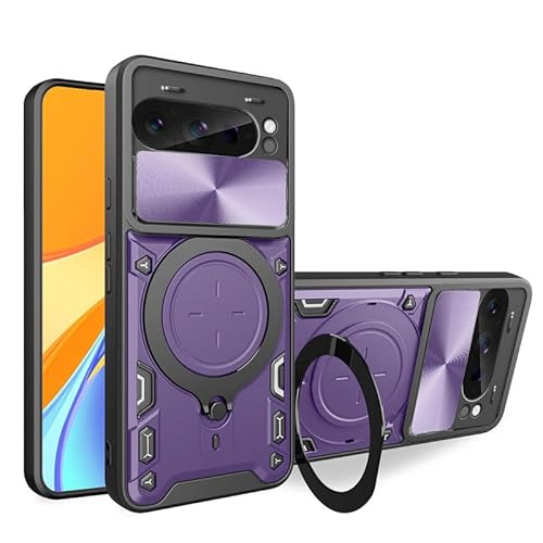 LUNBER-ARMOR�EFor Pixel11 Pro XL �P�[�X �ϏՌ� �J�o�[ �J���������Y�J�o�[�t�� �����Y�ی� ��̌^�����O�t�� �X�^���h�@�\ �ԍڃz���_�[�Ή�(�p�[�v��)