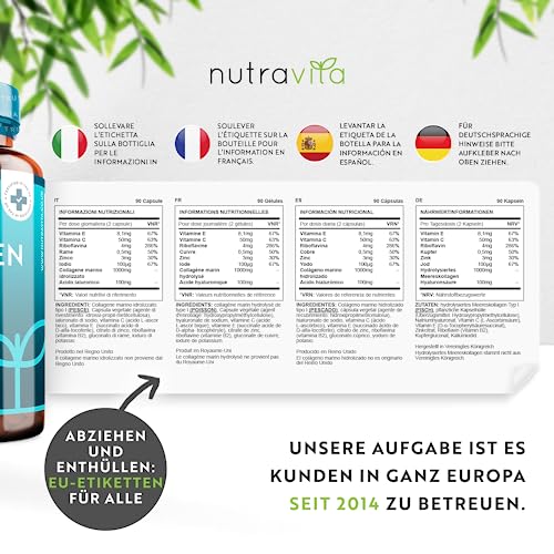 Kollagen Nutravita Marine und Hyaluronsäure Komplex 1150 mg