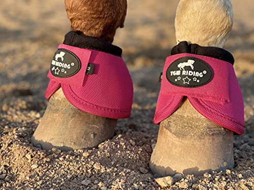 Tgw Riding 2520D Horse Bell Boots No-Turn Horse Bell Boots, Equine Ballistic Hoof Overreach Bell Boot, Pair (Hot Pink, L)… #TOP3