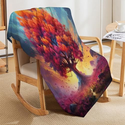 Manta de sofá Árbol de la Vida cósmico colcha suave para tardes de cine 5