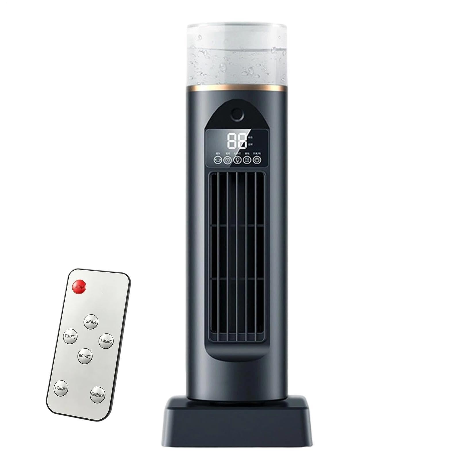 Ventilador De Torre Herramienta Sin Aspas 6 Velocidades, Tanque De Agua | Torre Ventilador Oscilante 110 Grados Para Escritorio Interior Mujeres Y Hombres Hogar Oficina Cocina Dormitorio