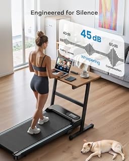 HUANUO Walking Pad Treadmill, Walking Pad with 5° Incline, 330 lbs Weight Capacity, 2.5 HP Low Noise Desk Treadmill, Remote Control & LED Display, Portable Treadmills for Home, Knee Protection