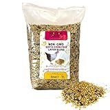 Wholesome Harvest Non-GMO Soy and Corn Free Whole Grain Layer Blend 16% - Chicken Feed for Laying Hens and Ducks - Includes Essential Oils, Herbs, Oyster Shells, Vital Minerals, and Omega 3, 10 lb