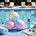 MiniInflat 12 Pcs Pastel Inflatable Beach Balls Bulk Pastel Color Jumbo Big Beach Balls Baby Shower Birthday Summer Swimming Party Decorations Favor Water Games(12.5 Inch,Macaron Color)