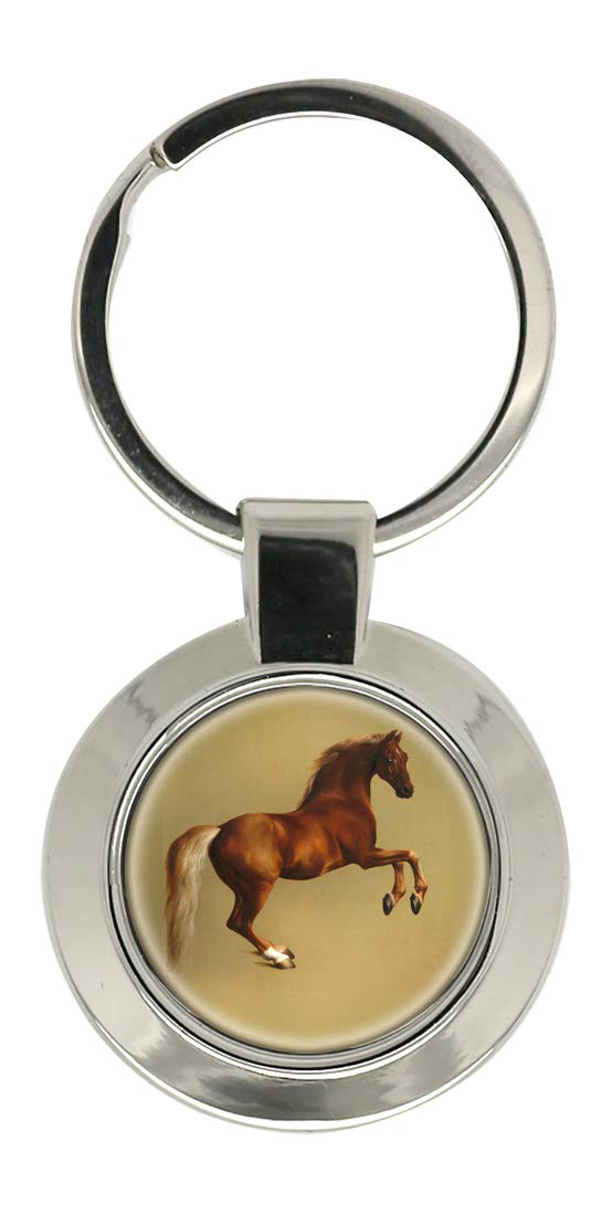 Giftshop Uk Unisex Silver Coloured Metal Horse Forcene By George Stubbs Key Ring