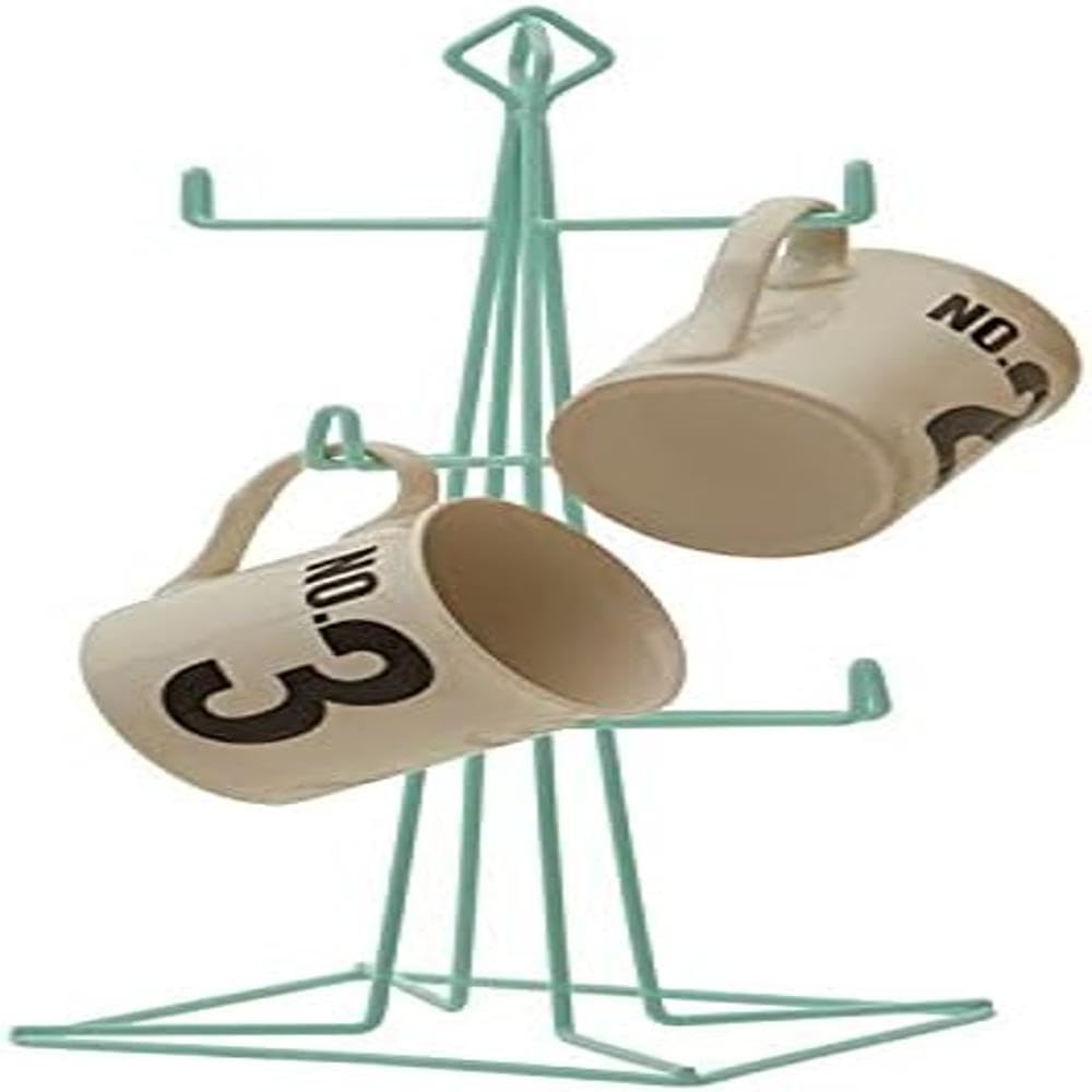 Gold Finish 6 Mug Tree - Wire Stand With Durable Metal Frame - Premier Housewares