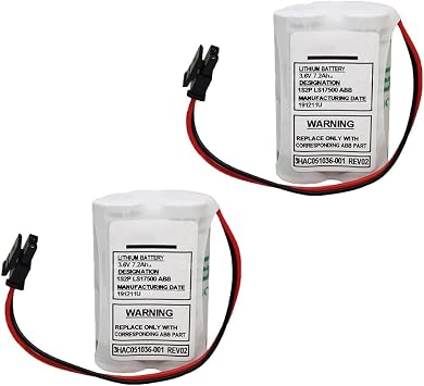 2-Pack 3HAC051036-001 3.6V 7200mAh Battery for Robot IRB120 High Capacity Battery