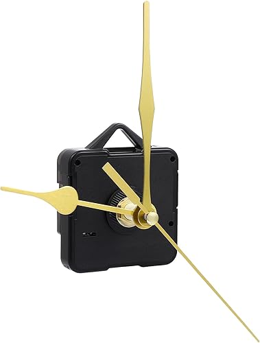 DOITOOL Silence - Kit de repuesto para reloj de cuarzo, mecanismo silencioso, eje largo, piezas de mecanismo, sin batería (dorado), longitud del eje