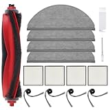 Picture of 15 Pack Q10 X5 Accessories Kit Replacement Compatible with Roborock Q10 X5 / Q10 X5+ Robot Vacuum, 1 Main Brush, 4 Mop Cloth Pads, 4 Side Brushes, 4 HEPA Filters, 1 Cleaning Tool, 1 Screwdriver