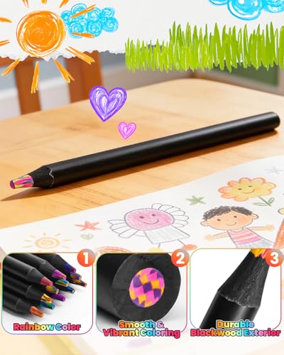 12 Rainbow Colored Pencils for $4.49 - Easter Art Supplies for Kids