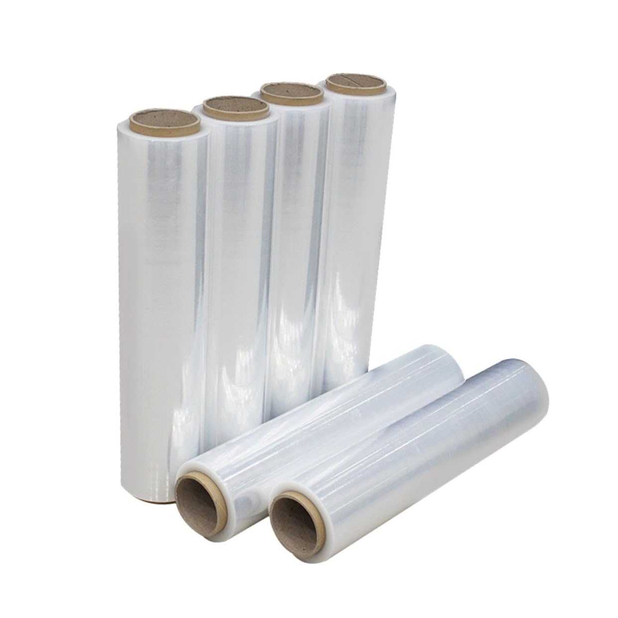 VILLCASE 1roll Transparent Stretch Film Self-Adhesive Clear Packing Wrap for Heavy-Duty Wear-Resistant Pallet Shrink Film Wide for Home and Warehouse Use
