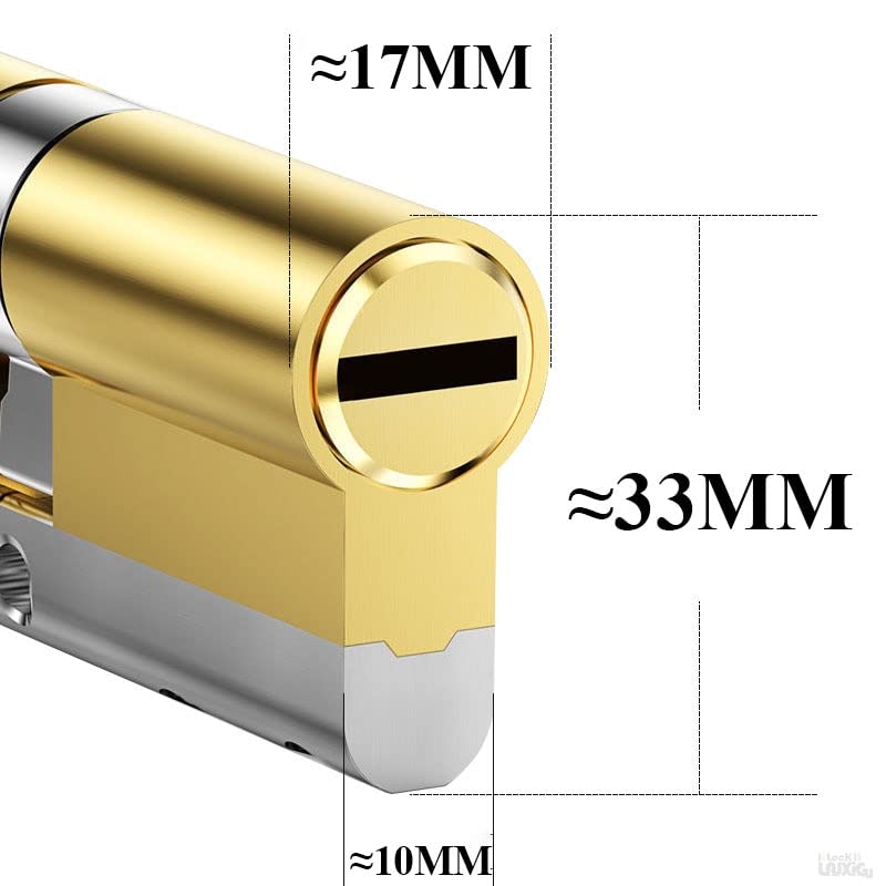 Door Lock Cylinder,Door Lock with Key,Door Lock Cylinder,s for Entry Doors, Outdoor Door Locks,Cylinder Door Lock 8 Keys Door Barrel (Color:90mm45add45) (Color:70mm35add (Size : 85mm42.5add42.5)