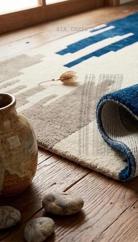 Image of zia carpets Hand Tufted Woollen Modern Collection Bedroom & Living Room Carpet Size 10 X 14 Feet