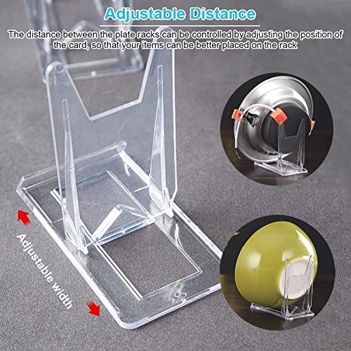 XSEXO Clear Plastic Display Stand - Adjustable Acrylic Easel for Plates Mobile Phones, Books, Photos - Multifunctional Holder (12 Pcs) - Image 4