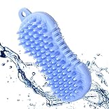 【Eine kleine Bürste, 3 Hauptanwendungen】 Kann als Shampoo bürste verwendet werden, um Ihr Haar zu waschen und Ihre Nägel zu schützen; es kann auch als Badebürste verwendet werden, um Ihren ganzen Körper zu schrubben; es kann auch als Kopfhaut massagegerät verwendet werden, fördert die Durchblutung und das Haar wachstum.